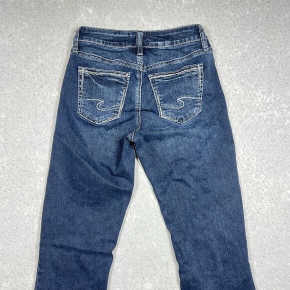Silver Jeans Co. Women's Size W25/L31 Suki Slim Boot Cut Dark Wash Denim Jeans - Picture 10 of 13
